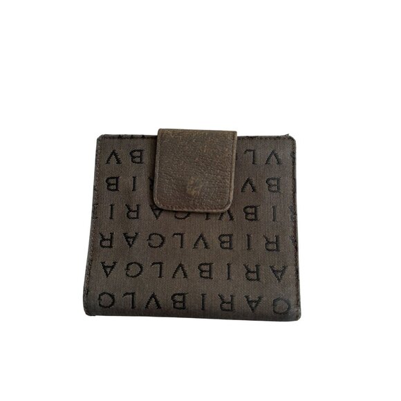 BULGARI Vintage Fabric Leather Logo Snap Wallet - Picture 11 of 11